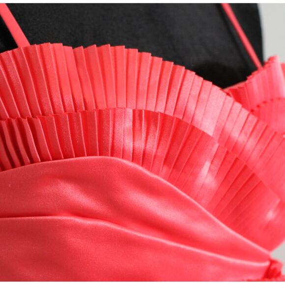 CALVIN KLEIN Coral Ruffle Sheath Dress, Size 2 - Picture 5 of 10